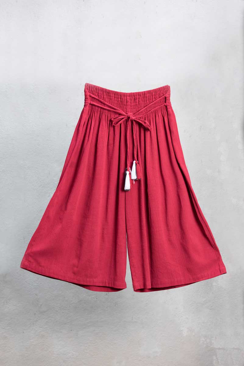 CULLOTE PANTS WITH TASSELS